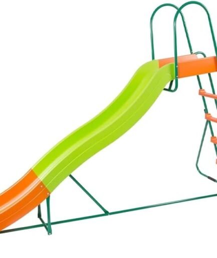 Playground Slide - Big Backyard Freestanding Plastic Slide - 10 ft Outdoor Swing Set Slide for Kids Ages 4-8