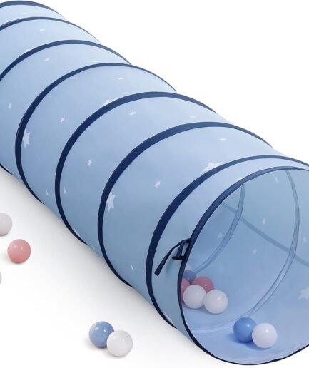 Peachskin Fabric Tunnel for Toddlers: 69" x 18" Baby Crawl Tunnel - Indoor & Outdoor Toys for Toddlers - Birthday Gift for Boys & Girls - Obstacle Training for Dogs