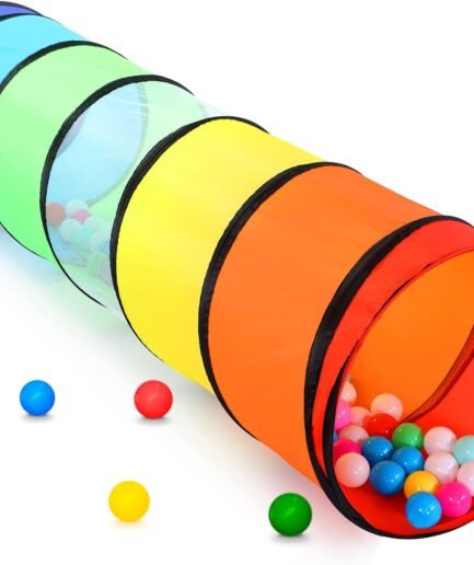 Kids Play Tunnel Tent for Toddlers, Colorful Pop Up Crawl Tunnel Toy for Baby or Pet with Breathable Mesh, Collapsible Gift for Boy and Girl Play Tunnel Indoor and Outdoor Game