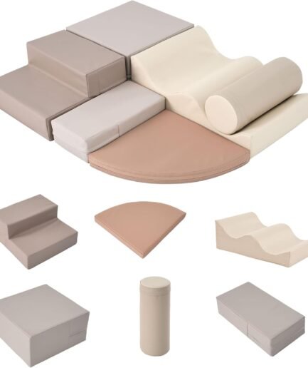 Climbing Toys for Toddlers, Soft Climb and Crawl Playset Indoor Baby Soft Foam Blocks for Climbing, Crawling, 6-Piece