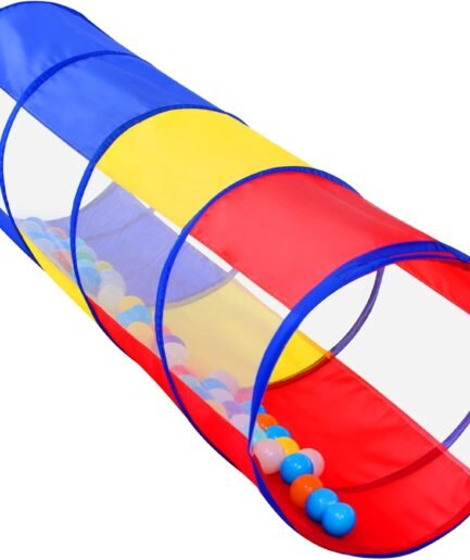 Kids Play Tunnel for Toddlers, Pop Up Crawl Through Tunnel Play Tent for Baby Infant Children or Dog with 2 Mesh Sides, Kids Tunnel Toys or Gift Indoor & Outdoor (Colorful Crawling Tunnel)