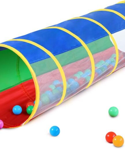 Kids Crawl Through Play Tunnel, Pop Up Baby Play Tunnel for Toddlers, Game Toy Play Tent for Girl or Dog Cat Pet Tunnel