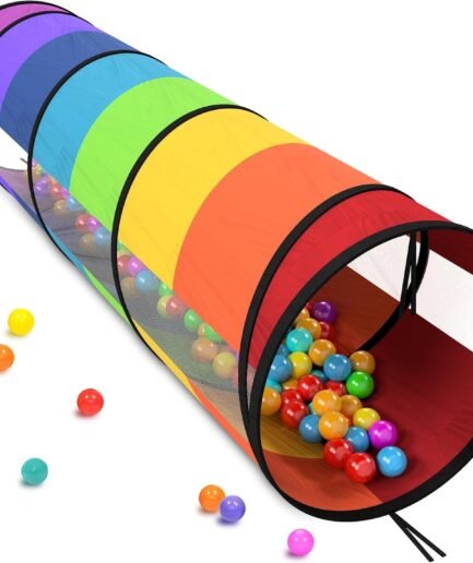 Extra-Large Play Tunnel for Toddlers 1-3 Years – Pop-Up Baby Crawl Tube, Sensory Activity, Indoor & Outdoor Kids Toy, Collapsible for Easy Storage