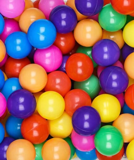 Ball Pit Balls Phthalate Free Free Crush Proof Plastic - 7 Bright Colors in Reusable Play Toys for Kids with Storage Bag