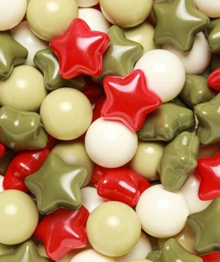 Star Ball Pit Balls for Toddlers -50 100 200 Count Star Balls Different Shapes, Non-Toxic Plastic Balls for Safe Play, Boys Girls Festival Party Decoration