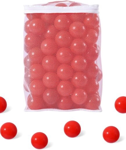 Ball Pit Balls for Kids, Plastic Refill 2.2 Inch Balls, 100 Pack, Bright Colors, Phthalate and Free, Includes a Reusable Storage Bag with Zipper